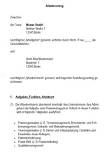 Laden Sie das Bild in den Galerie-Viewer, Arbeitsvertrag Praxismanagerin Vorlage m/w/d - [tags]